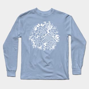 Bunch of Succulents - White Long Sleeve T-Shirt